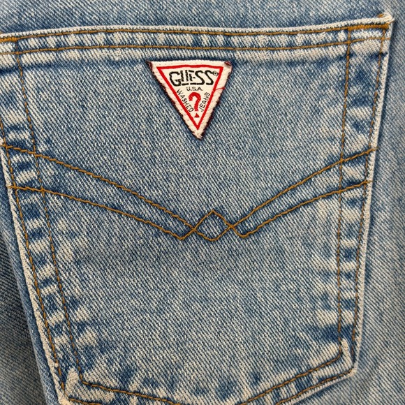 VTG Guess Jeans Women's 26 Light Wash Straight Leg Denim USA Made Button Fly - Picture 8 of 16